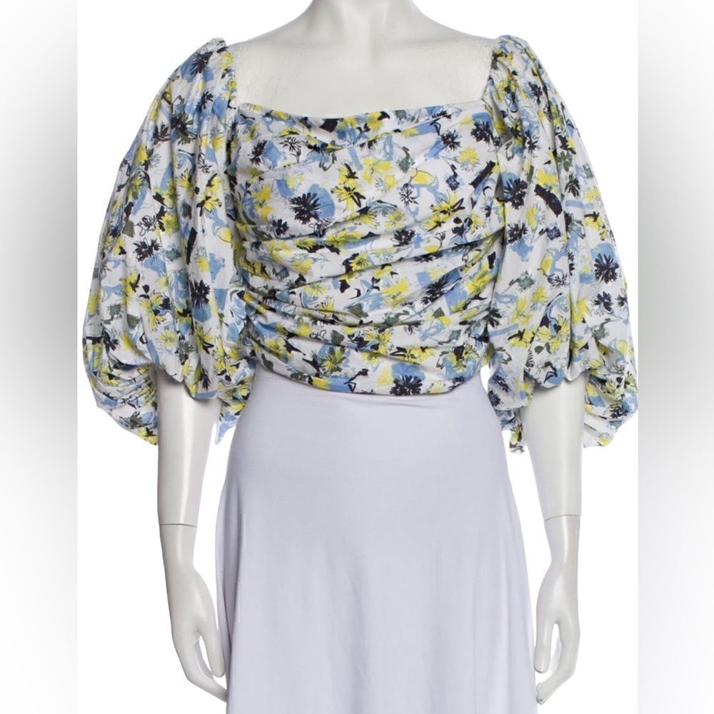 Tanya Taylor Floral Crop Top Size 8